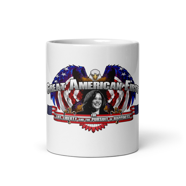 GREAT AMERICAN FIRSTS: KAMALA - White glossy mug